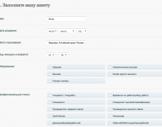 страница анкеты на teamo.ru